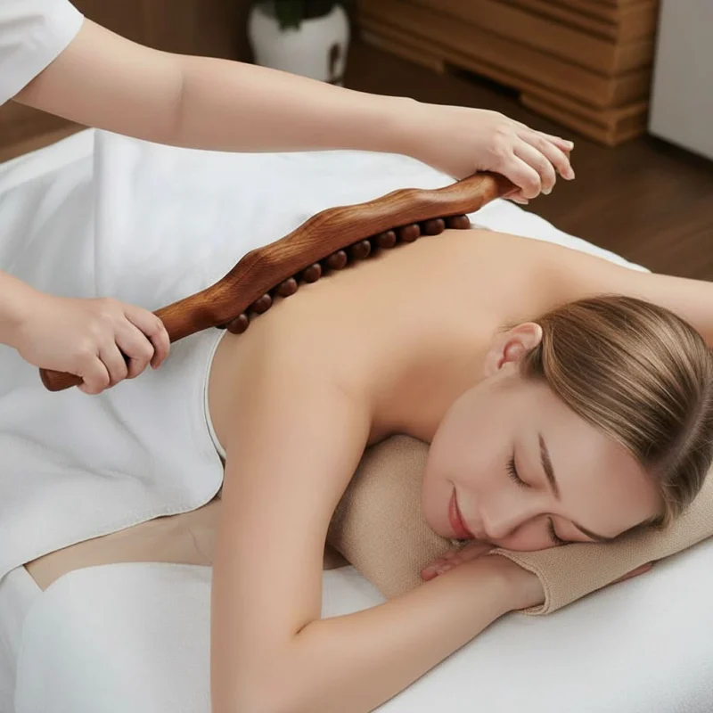 THERAWOOD – Luxury Gua Sha Massage Stick made of Wood | Promotes Blood Circulation & Muscle Relaxation 2
