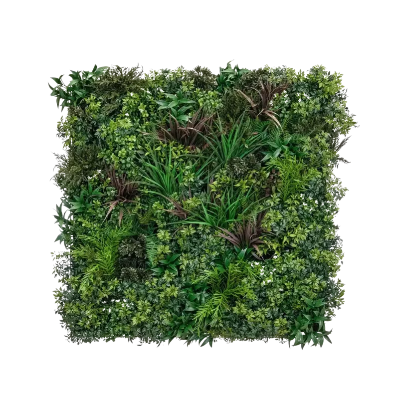 Künstliche Pflanzenwand - Wolfgang, 100 cm, Kunstpflanze von aplanta, UV-beständig, feuerhemmend, B1-zertifiziert, in Grün