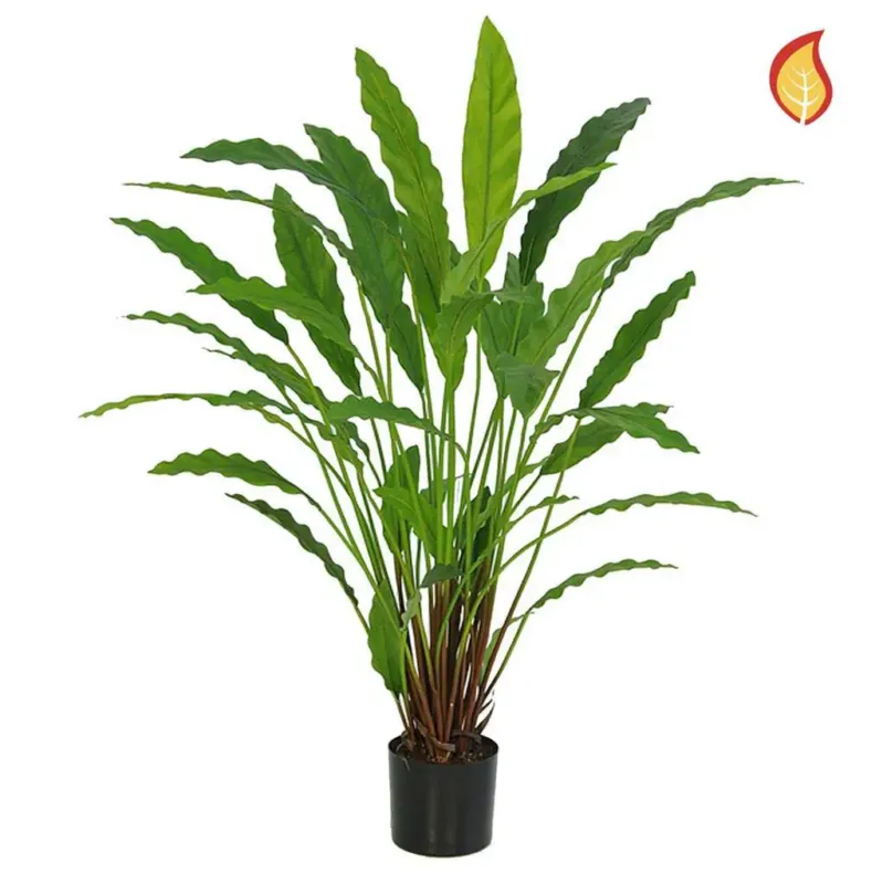 Künstliche Calathea - Lothar, 77 cm, Kunstpflanze von aplanta, feuerhemmend, B1-zertifiziert, in Grün, für drinnen