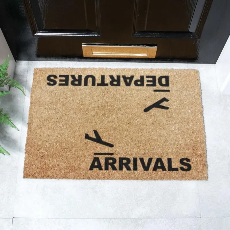 Arrivals and Departures Doormat