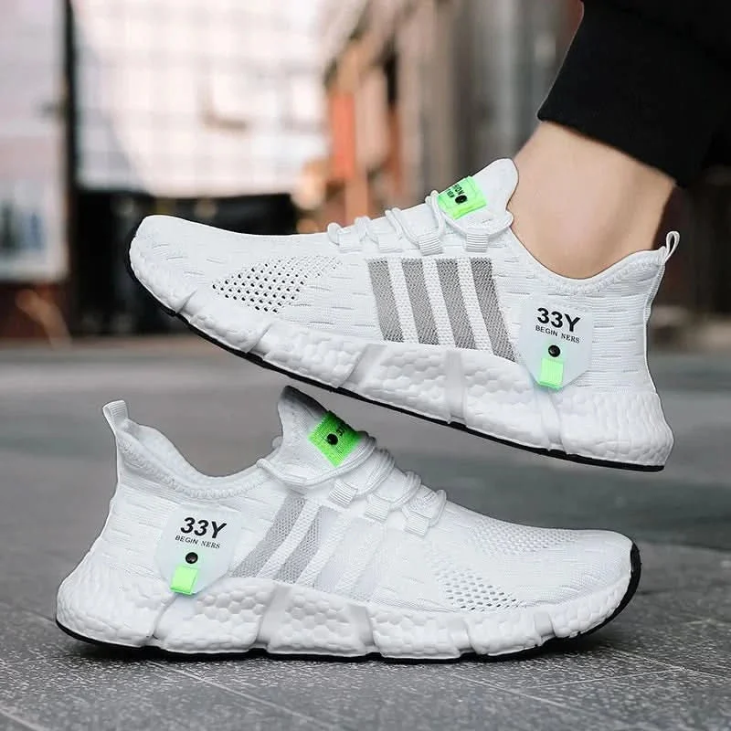 Trendy Lightweight Breathable Mesh Sneakers for Men - Plus Size Walking & Tennis Shoes 0