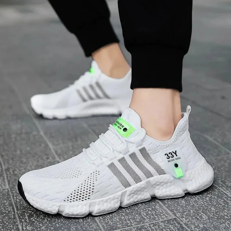 Trendy Lightweight Breathable Mesh Sneakers for Men - Plus Size Walking & Tennis Shoes 1