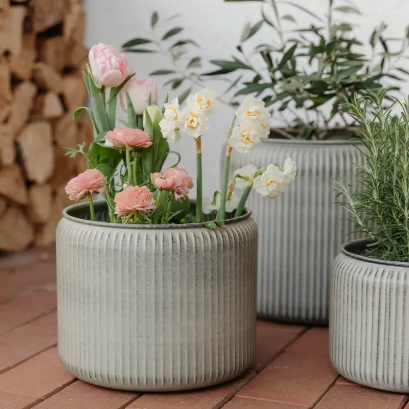 Pflanztopf Hage Stripe - greige