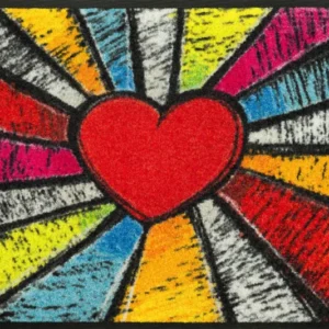 Fußmatte 40x60 Pop Art Heart rot