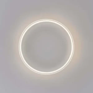 Willow LED Deckenleuchte Ø 60cm 53000K, gold-matte runde Deckenlampe mit weißem Kunststoffglas