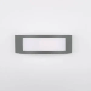 Zenith Außenwandleuchte E27 Rechteckig Cover ohne Muster Dunkelgrau IP44 moderne Außenwandlampe