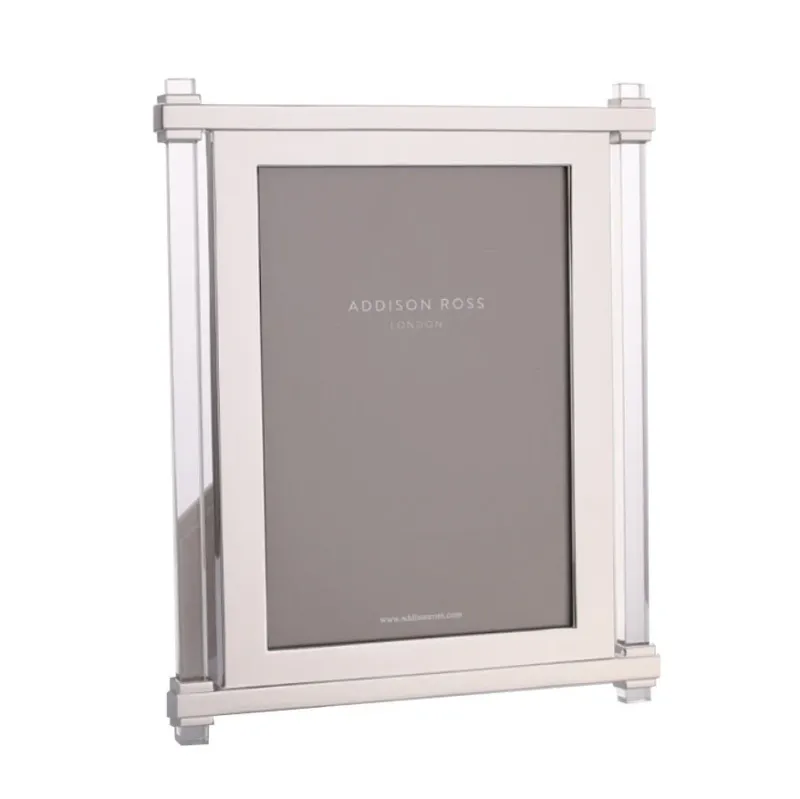 Acrylic & Silver Pillar Photo Frame - Addison Ross Ltd UK