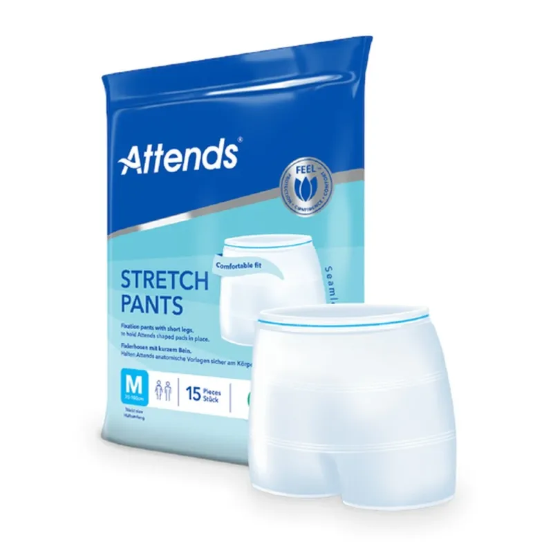 Bildbeschreibung: Das Produktbild zeigt einen Bund mit elastischen Erwachsenenwindeln in der Farbe Blau. Die Windeln sind diskret und unauffällig gestaltet, ideal für den Alltag. In der Mitte sind die Windeln leicht gefaltet, um ihre Flexibilität und Dehnbarkeit zu betonen. Der Hintergrund ist neutral und hebt das Produkt hervor. Die Windeln sind für hohe absorbierende Kapazität konzipiert und bieten Komfort sowie Schutz für Menschen mit Inkontinenz.