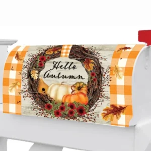 Autumn Wreath Mailbox Cover - Design für Ihren US-Briefkasten bestellen ☆ Mit Magneten für magnetische US-Briefkästen ☆ Mehr Sorten!