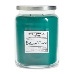 Balsam Woods Duftkerze von Stonewall Kitchen kaufen – Frischer Waldduft mit Balsam, Wacholder & Zeder