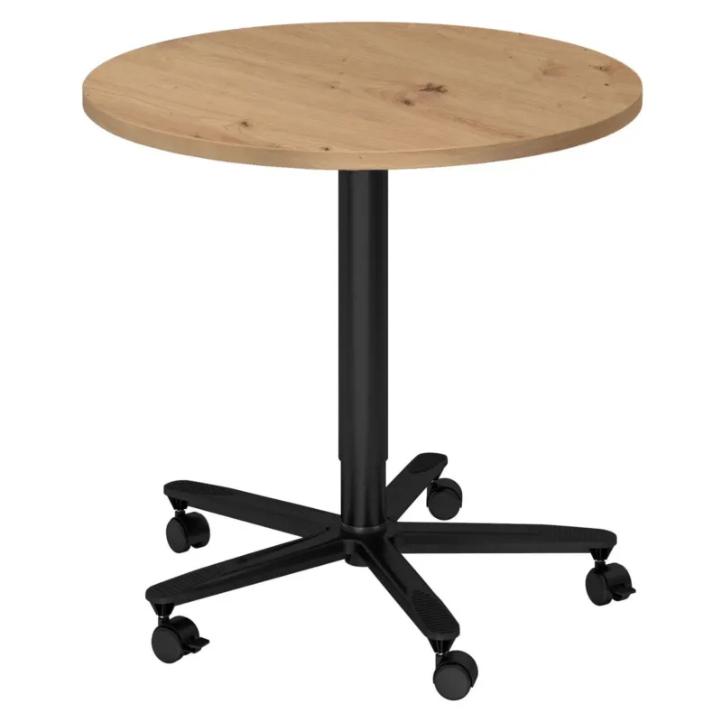 BISTRO 80R D | Säulenhubtisch | Ø 80 | Schwarz - System Konferenztisch - buerostuhl24