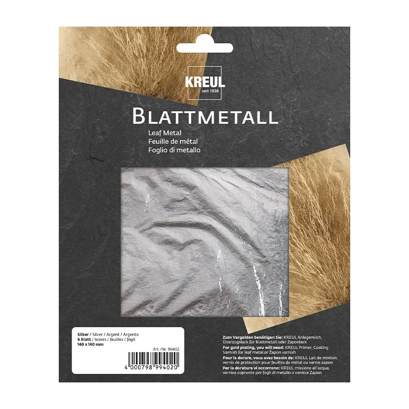 KREUL Blattmetall Silber 6 Blatt