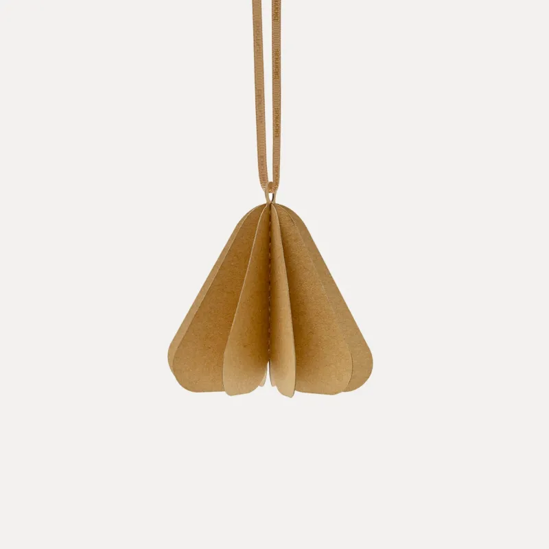 Weihnachtsschmuck KAZARY Glocke 4er Set - tan