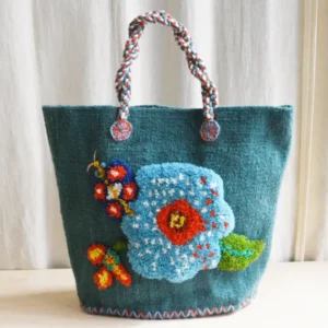 La fleur et le papillon – Cabas Tasche Blau