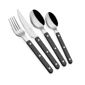 Comida Cutlery Set Black 24 Pieces - Exporgin - Global Shopping Site
