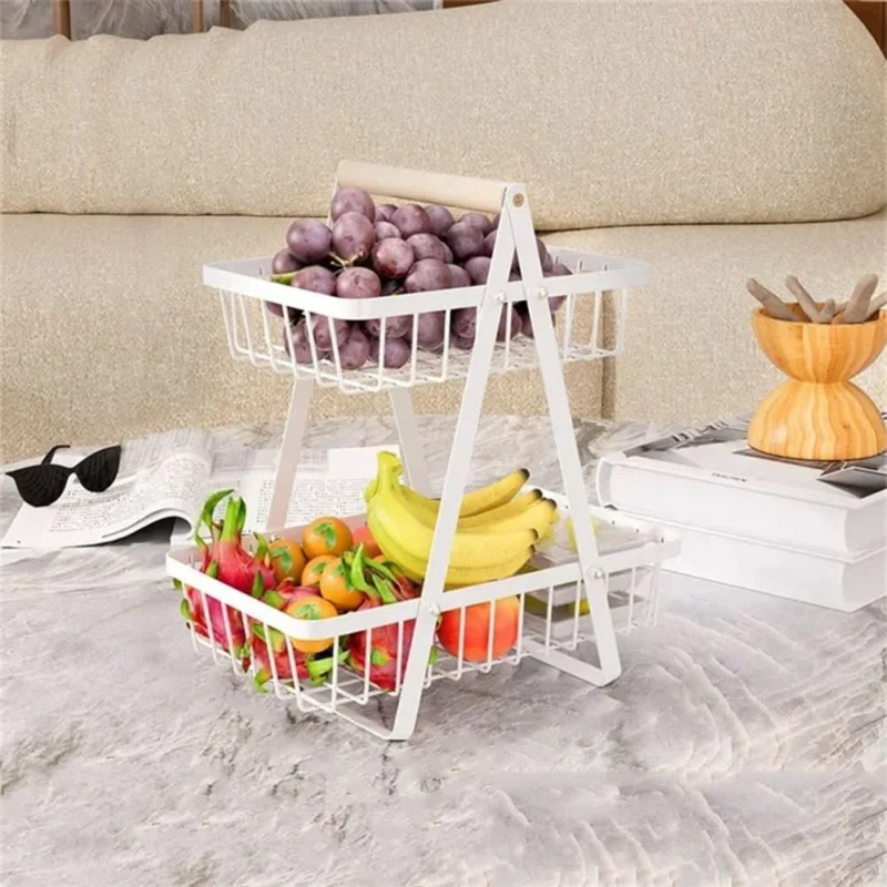 HARVESTTIER – 2-Tier Fruit Basket for Graceful Everyday Storage