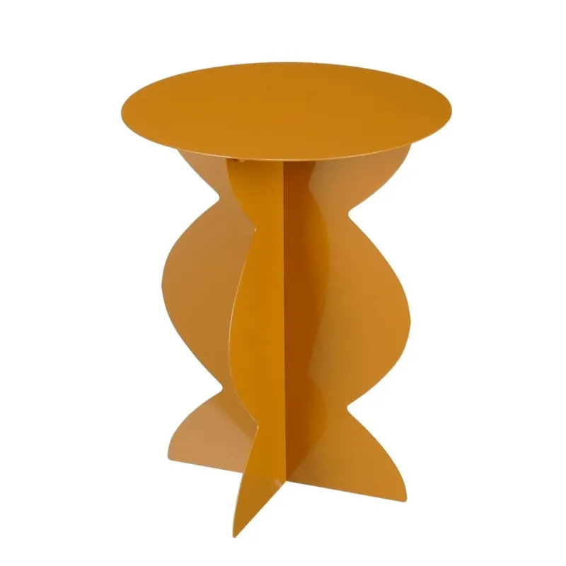 Beistelltisch metall orange, weißer hintergrund