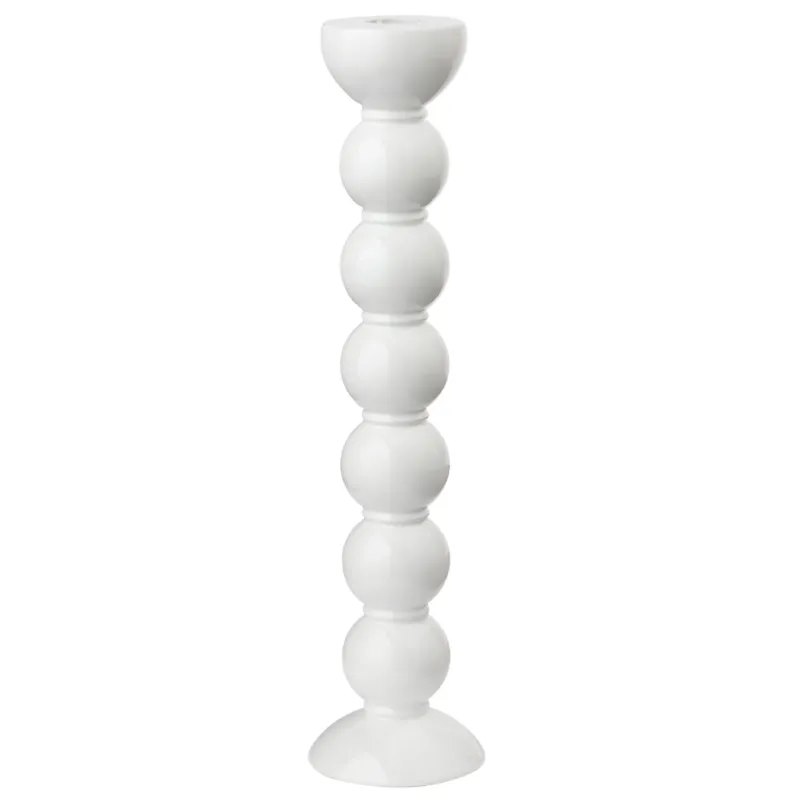 Extra Tall White Bobbin Candlestick - 33cm - Addison Ross Ltd UK