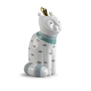 Elegante Lladró Porzellanskulptur einer stilisierten Katze