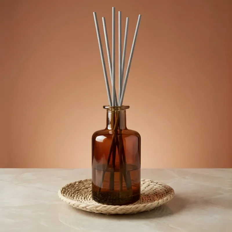 Flacon diffuseur Harmonie ambré transparent - 250 ml flacon contenant pour diffuseur de parfum d'ambiance maison Terre de Bougies