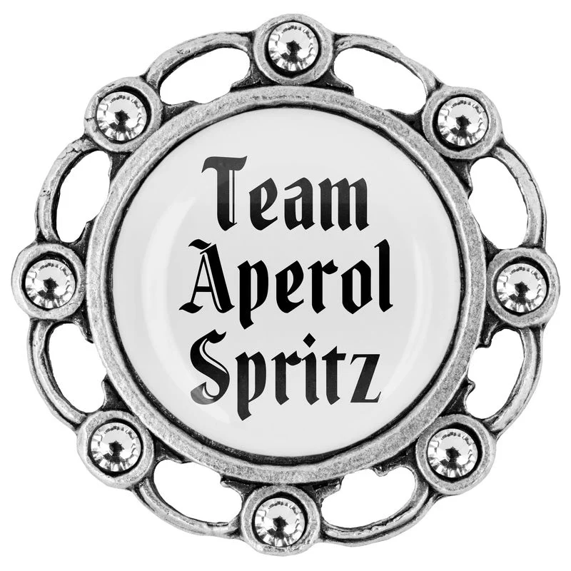 Team Aperol Spritz 20mm // Strass weiß