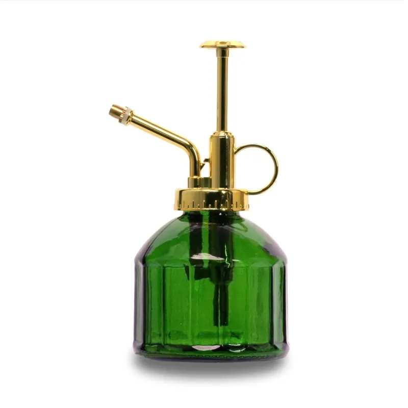 Plant mister - Waterer - Glass Gardening Sprinkler - Green Glass - ↑ 16 cm