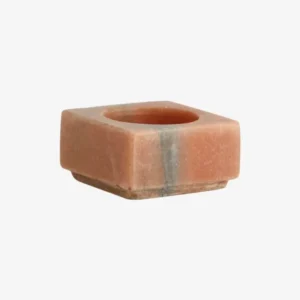 HAIDA fyrfadsstage i marmor - h3 cm - rosa - nordal.dk