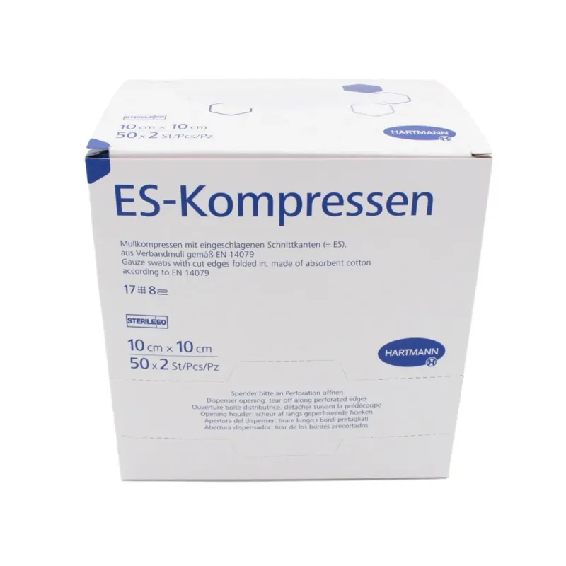 Hartmann ES Kompressen 10 x 10 cm, steril, 8-fach, 4019020 - 1