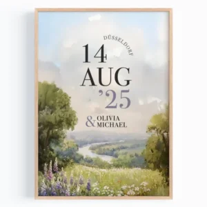 Hochzeitsgeschenk mit Datum – Personalisiertes Poster fürs Brautpaar