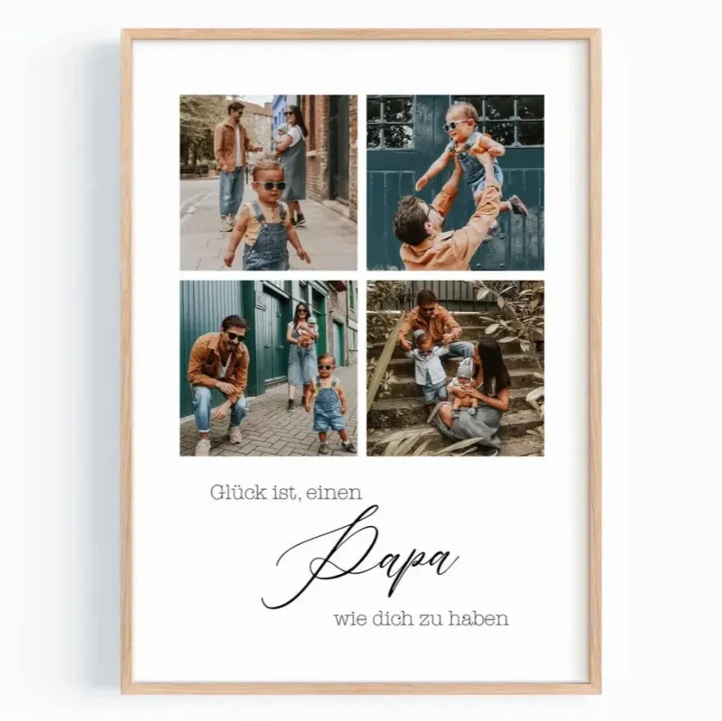 Papa Poster mit Fotos und Spruch personalisiert