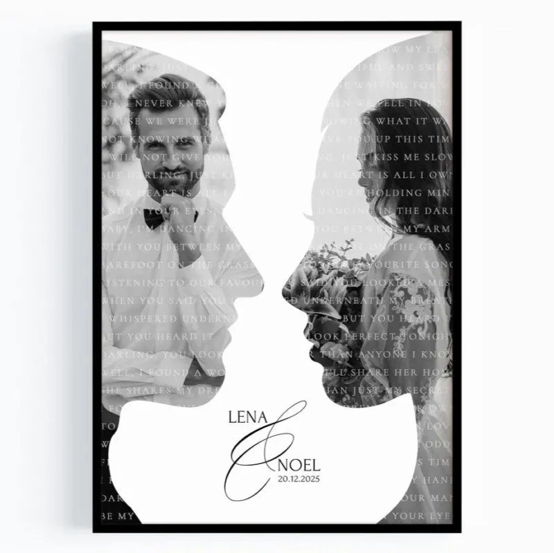 Couple Song Poster personalisiert mit Namen und Fotos