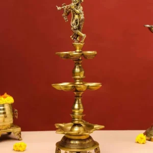 Brass Superfine Krishna lamp (26 inch)