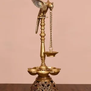 Brass Superfine Parrot long lamp (21 inch)