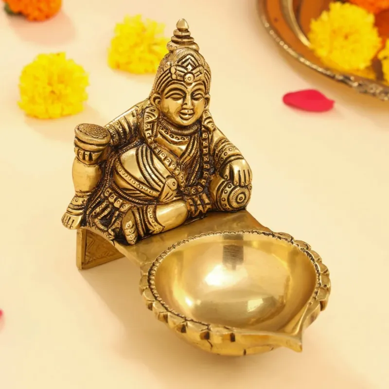 Brass Superfine Kuber diya (4.5 inch)