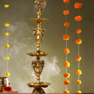 Brass Peacock Long lamp (34 inch)