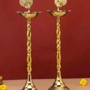 Brass Peacock Samai pair (23 inch)
