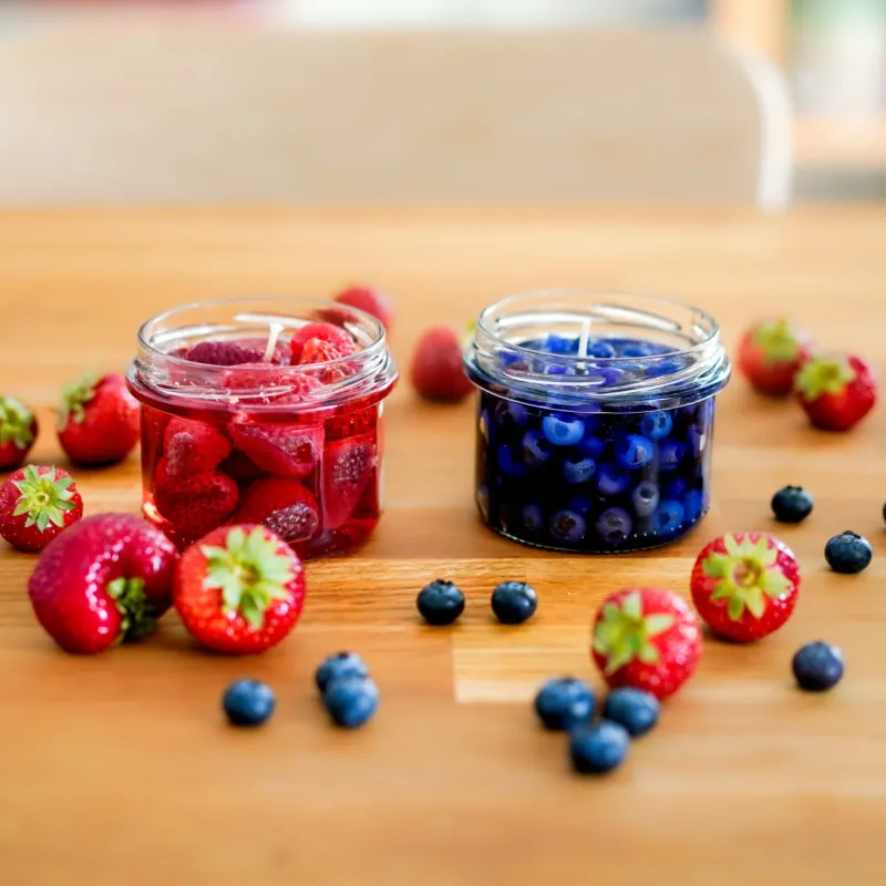 Jam Candle Detail Gelwachs – Wachsfrüchte von Hand gegossen Kerzenwerkstatt