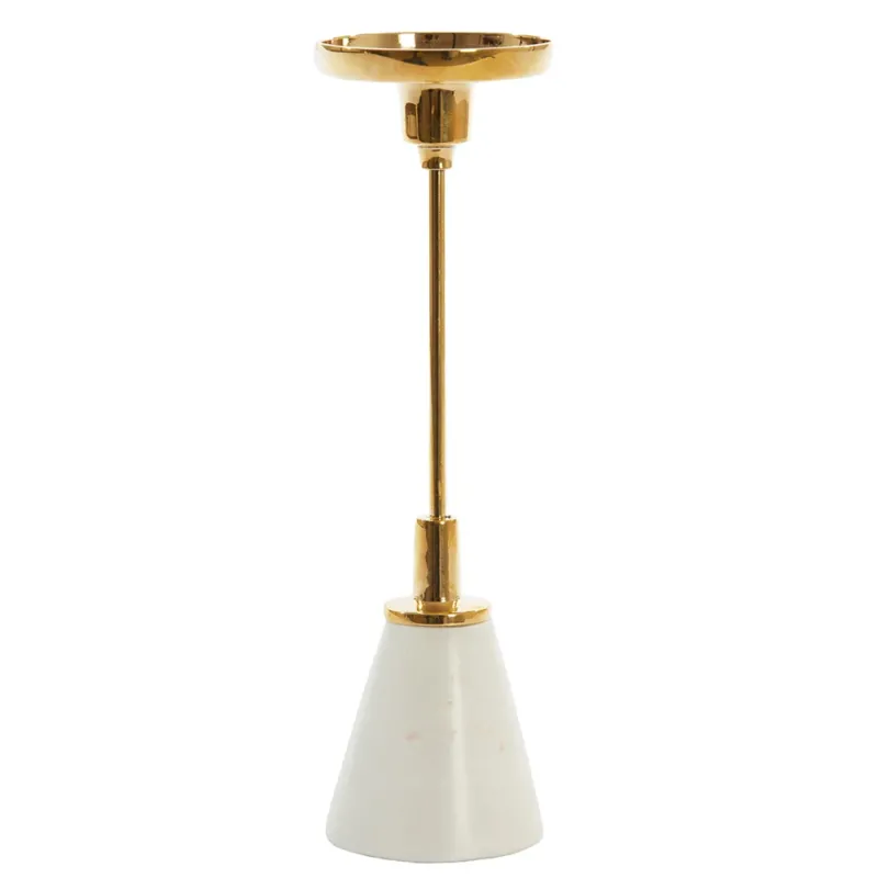 Kerzenhalter JOLIAN in shiny gold und Marmor von Light & Living