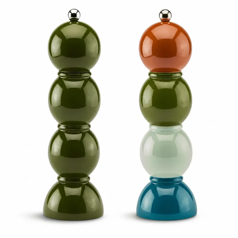 Khaki Bobbin and Nutmeg Multi Bob Salt & Pepper Mills - Addison Ross Ltd UK