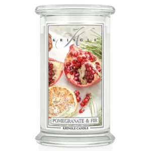 Pomegranate & Fir Duftkerze von Kringle Candle mit Granatapfel, Tannennadeln & Holz