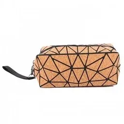 Kurk24 Kork-Kulturtasche – Geometrisch – 20 x 10 x 10 cm – AKTION