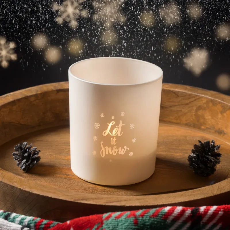 30cl Lotti candle jar – Let It Snow Christmas design – Candle Shack