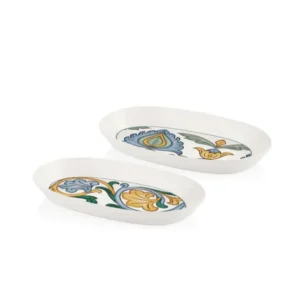 Limoncello Oval Serving Set of 2 Gray 26 cm - Exporgin - Global Shopping Site