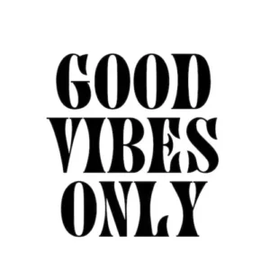 Good Vibes Only Groovy Black And White