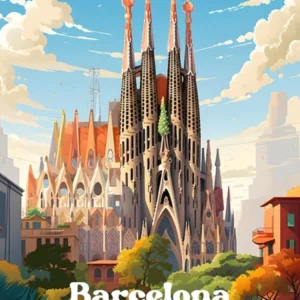 Barcelona Spain 2 Travel Poster 3 4 Resize