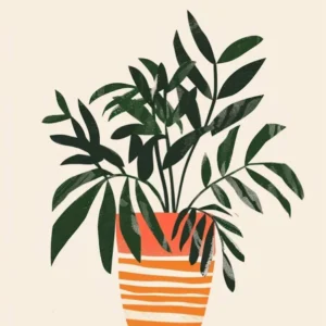 Zebra Plant Minimalist Illustration 6