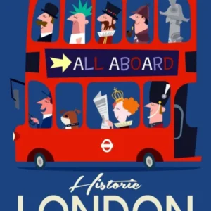 Historic London Poster Blue & Red