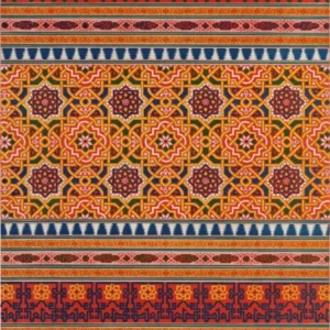 Arabic Art Pattern, Emile Prisses D’Avennes, La Decoration Arabe,Digitally Enhanced Lithograph From Own