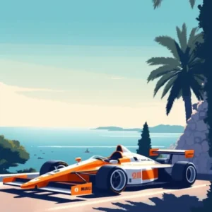 A Mclaren F1 In Amalfi Coast Italy Car Illustration 3
