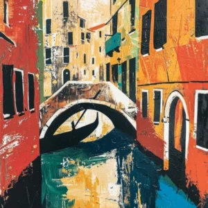 Abstract Venice poster illustration 8